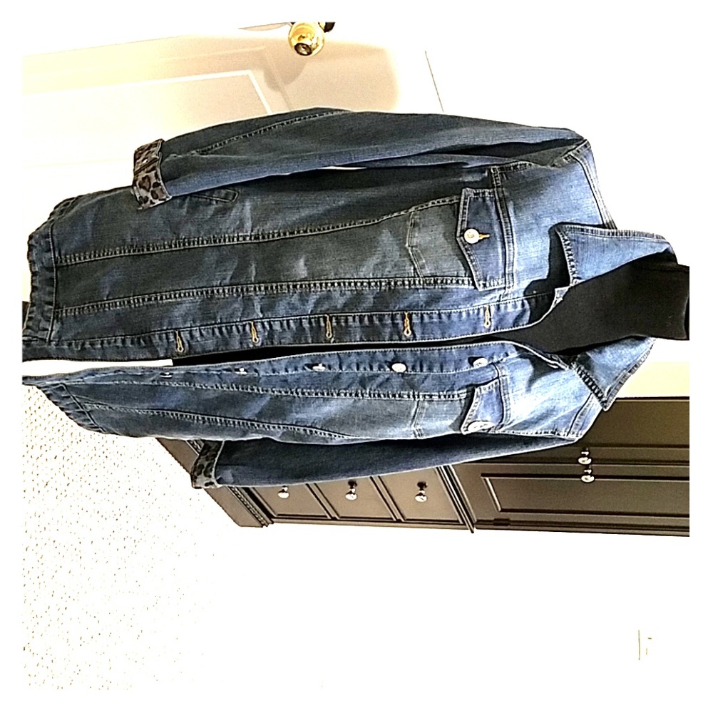 Chico's long denim jacket